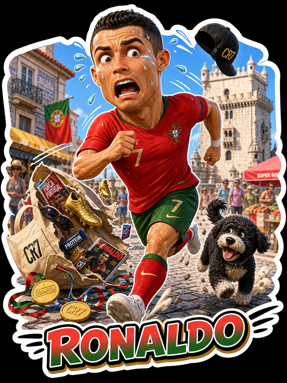 Забавный 3D sticker-постер с персонажем result 4
