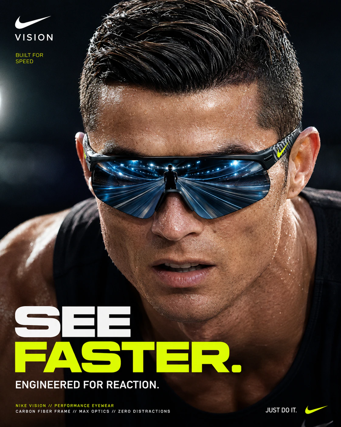 Performance Eyewear — премиальный спортивный рекламный постер result 4